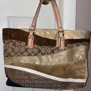 Coach Signature Suede Tote Limited Edition Rare